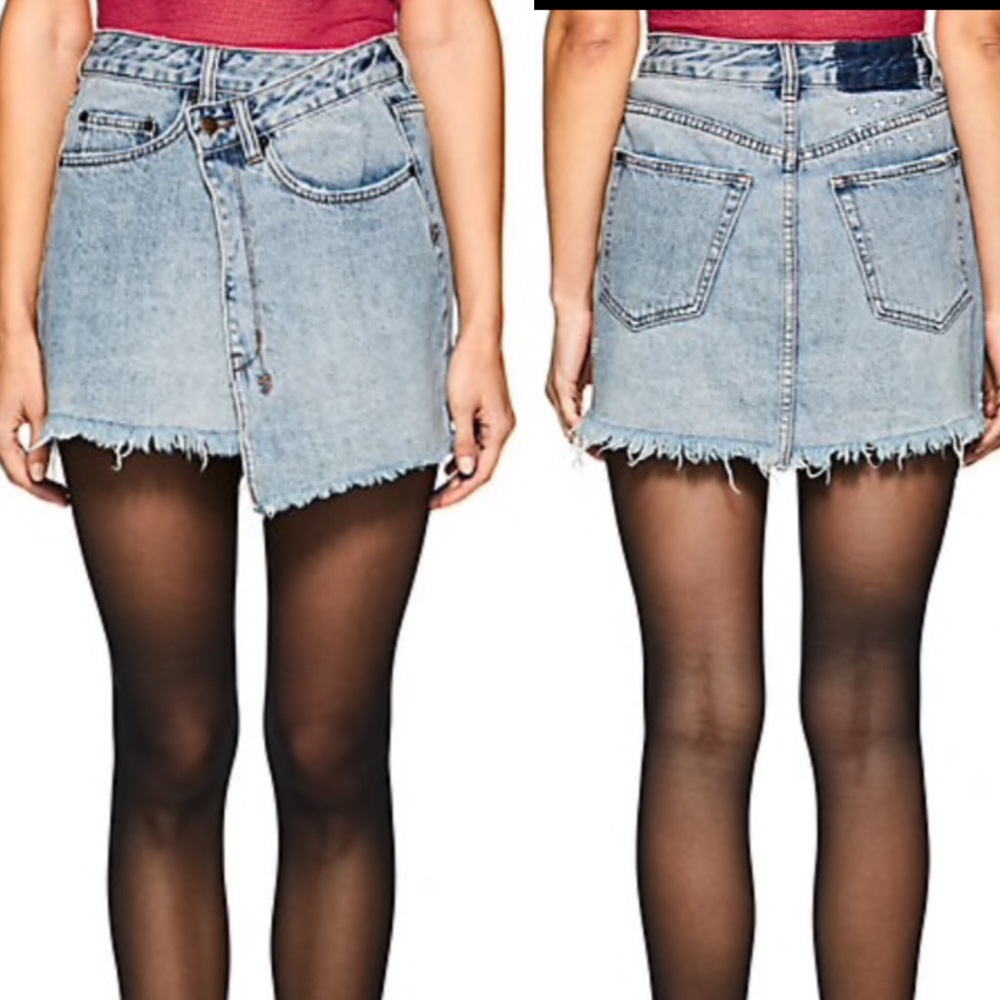 TopShop Moto Denim Skirt